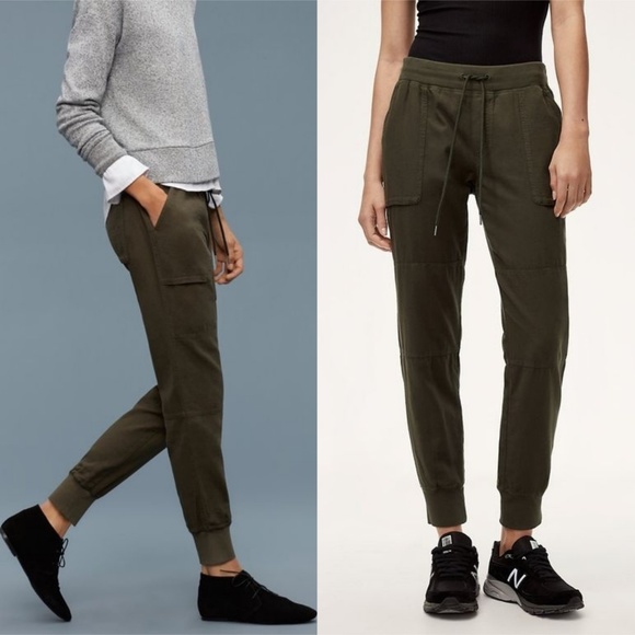 Aritzia Community Ion Pant Joggers Olive Green - Picture 1 of 7